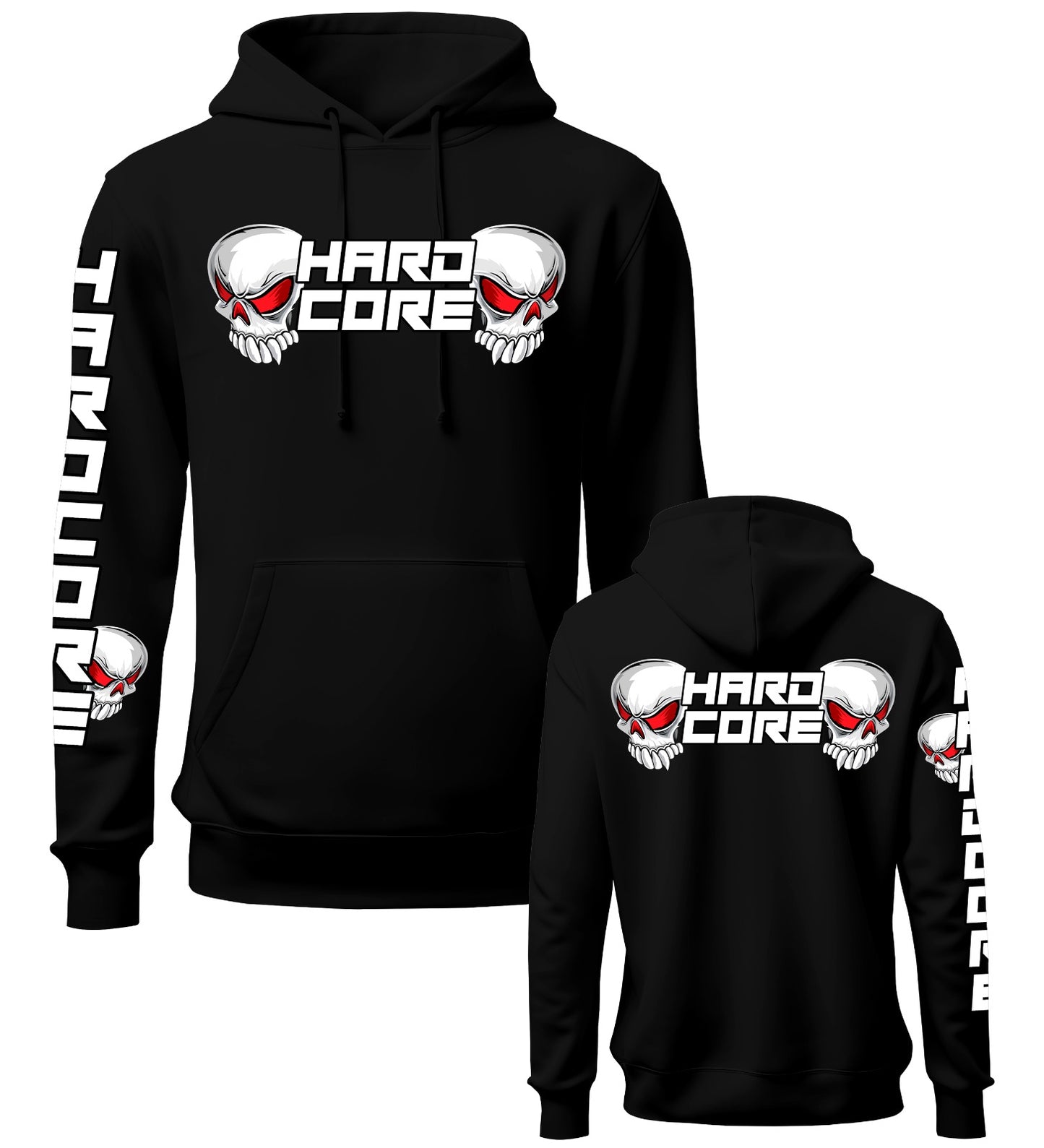 Sudadera Hardcore Calaveras